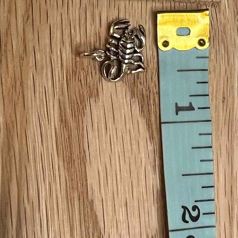 Scorpion Vintage Sterling Silver 925 NOS Charm - Picture 6 of 6